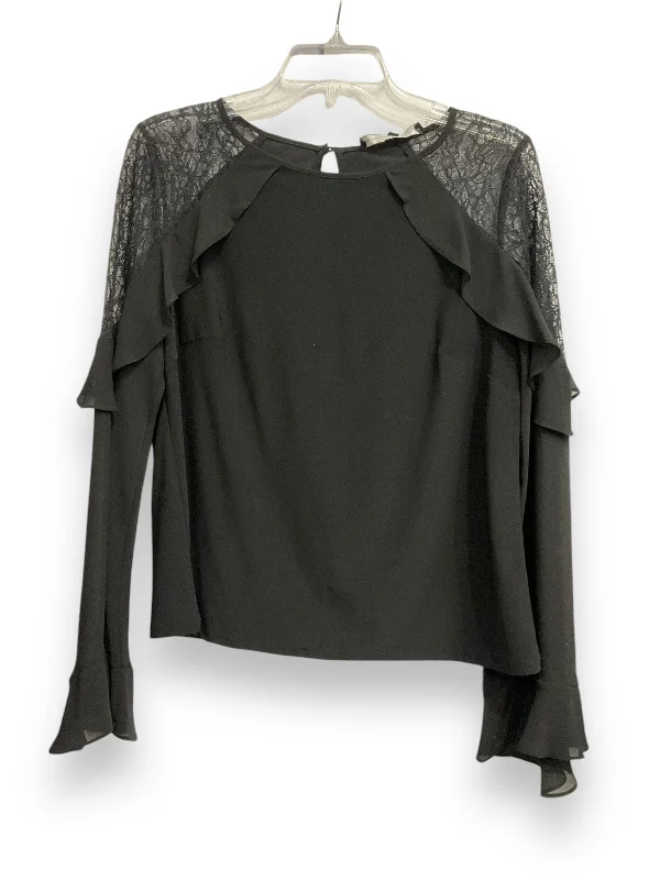 Soft Fabrics Top Long Sleeve Basic By White House Black Market In Black, Size: M