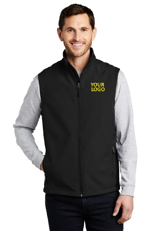 Casual Cardigans Port Authority Core Soft Shell Custom Vests, Black