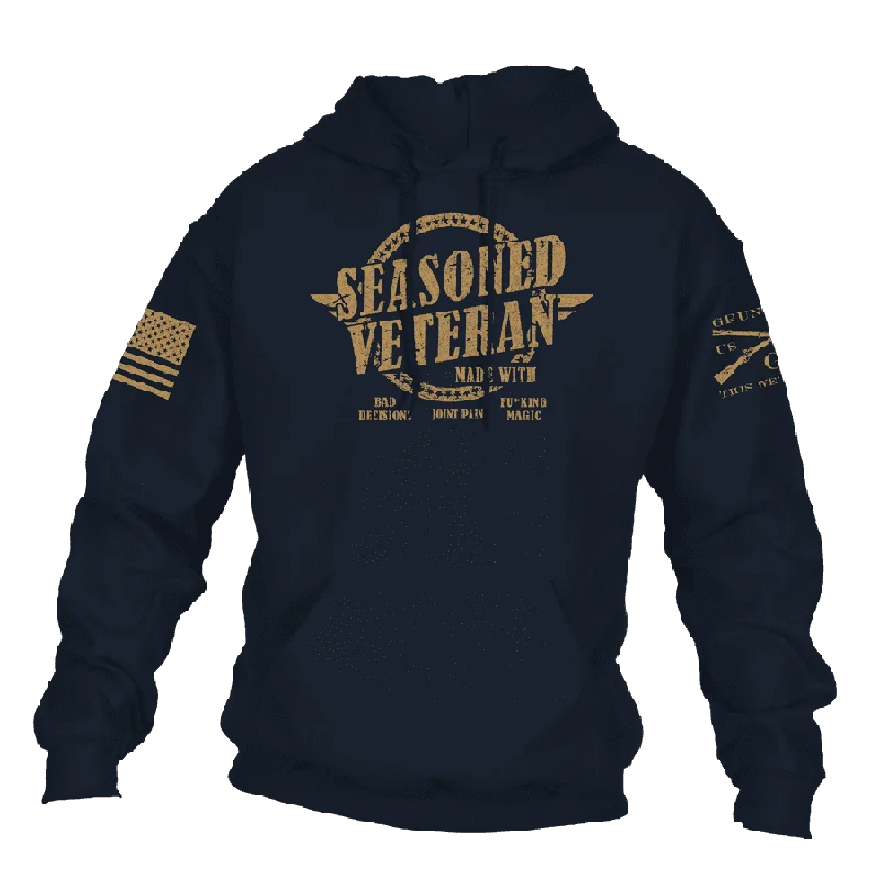 Trendy Joggers Seasoned Veteran Hoodie - Navy