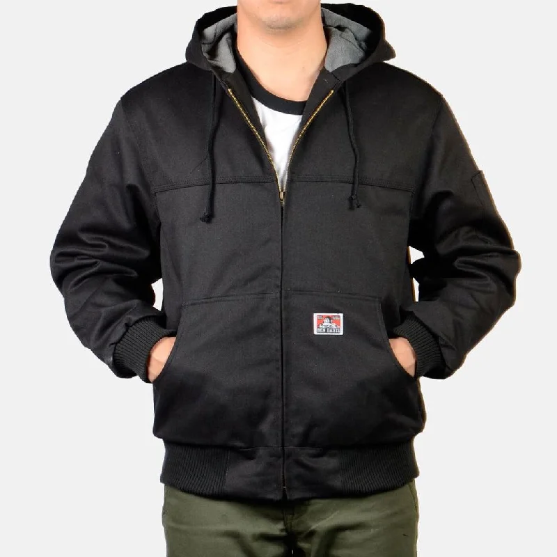 Tailored Coats Full-Zip Hooded Jacket: Black