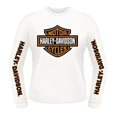 Hipster Style LARGE BAR & SHIELD LONG SLEEVE TEE