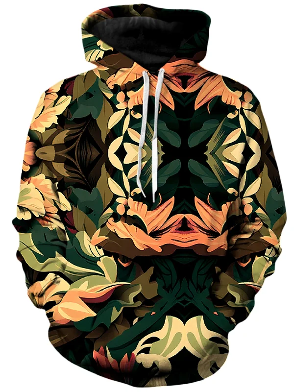 Winter Boots Floral Camo Unisex Hoodie