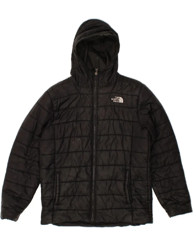 Heavy Coats THE NORTH FACE Mens Reversible Hooded Padded Jacket UK 38 Medium Black