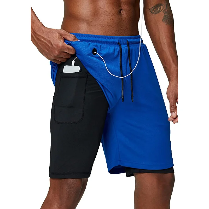 Sports Pants Men's music shorts 2 in 1 running