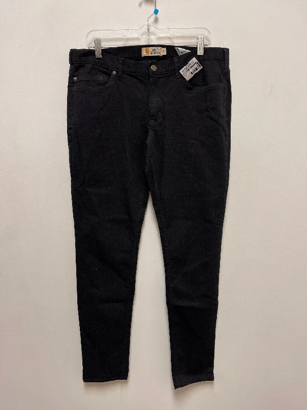 Casual Suits Jeans Skinny By Carhartt In Black, Size: 14