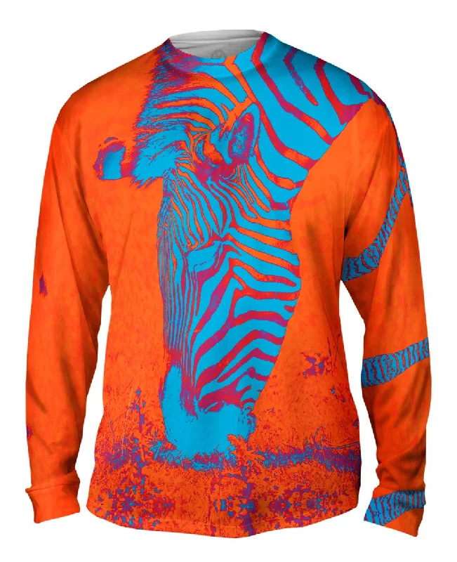 Retro Style Neon Orange Zebra