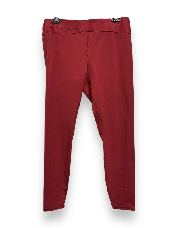 Lounge Wear Athletic Leggings By Joy Lab In Red, Size: L