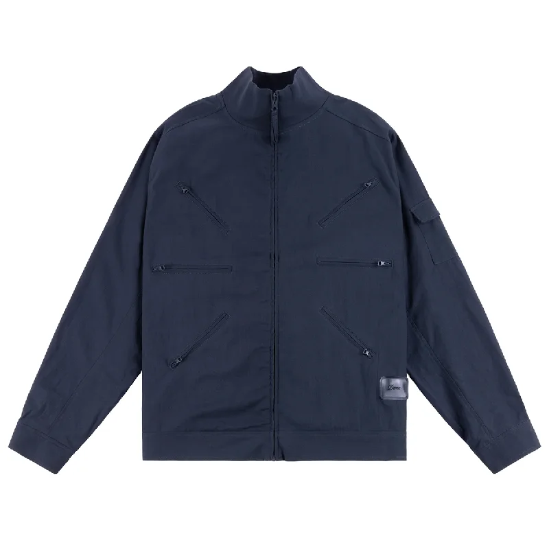 Slim Trousers Dime Zip Jacket - Navy