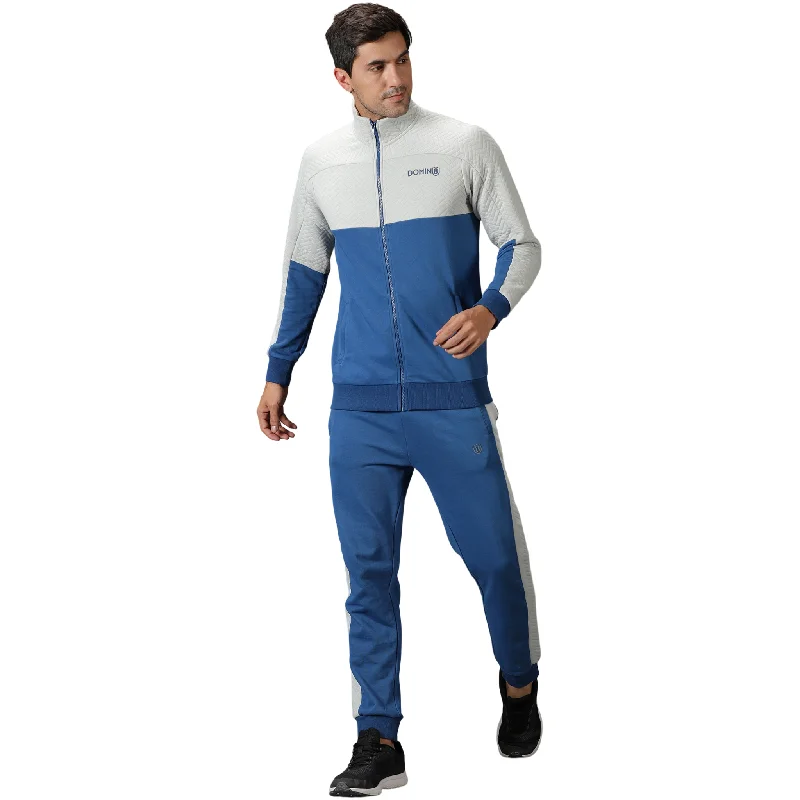 Designer Scarves Men's Quilted Colour Block Training Track Suit