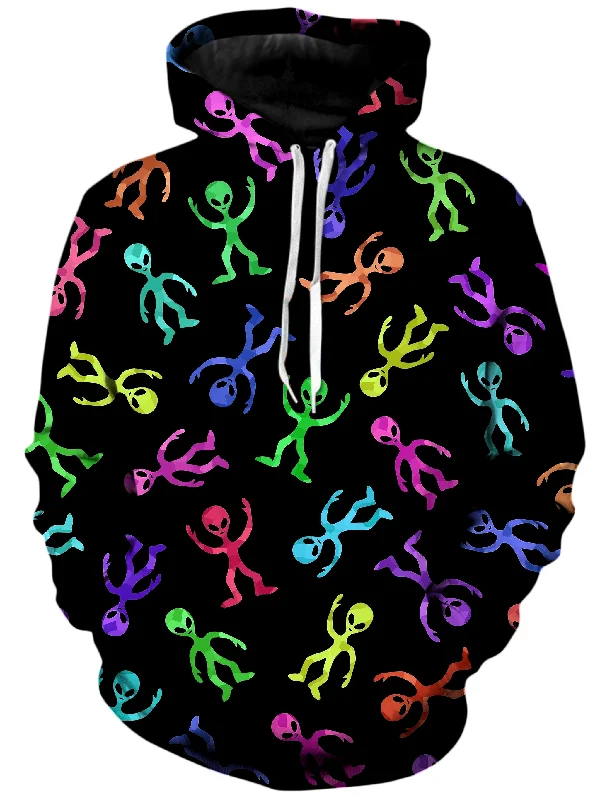 Casual Polos Party Like An Alien Color Unisex Hoodie