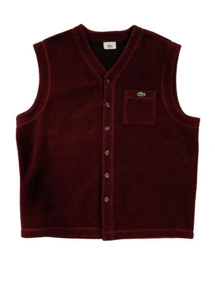 Everyday Outfits [L] Lacoste Maroon Fleece Vest