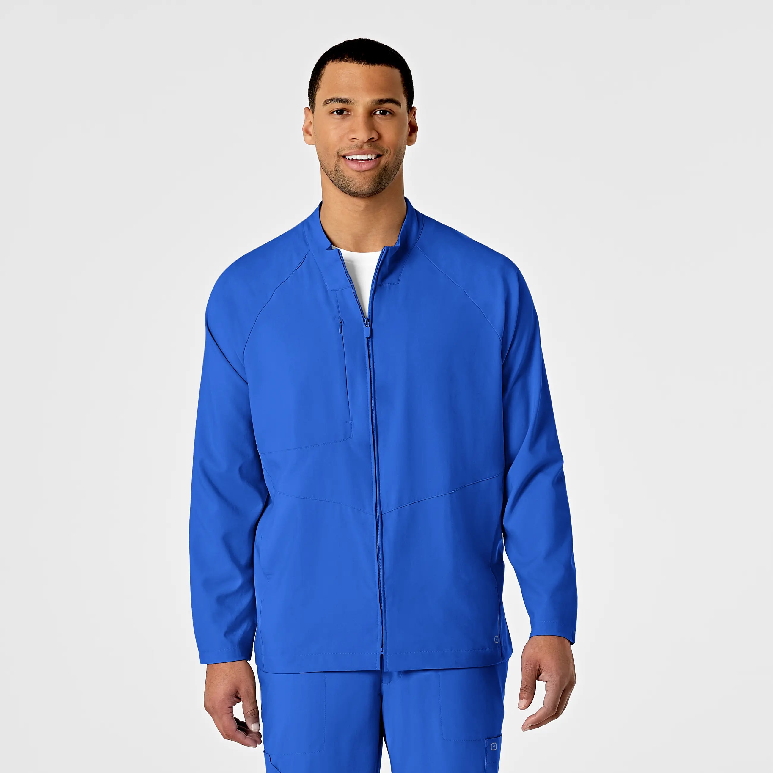 Lounge Wear Wink Men's Zip Front Warm Up Jacket - Royal Blue