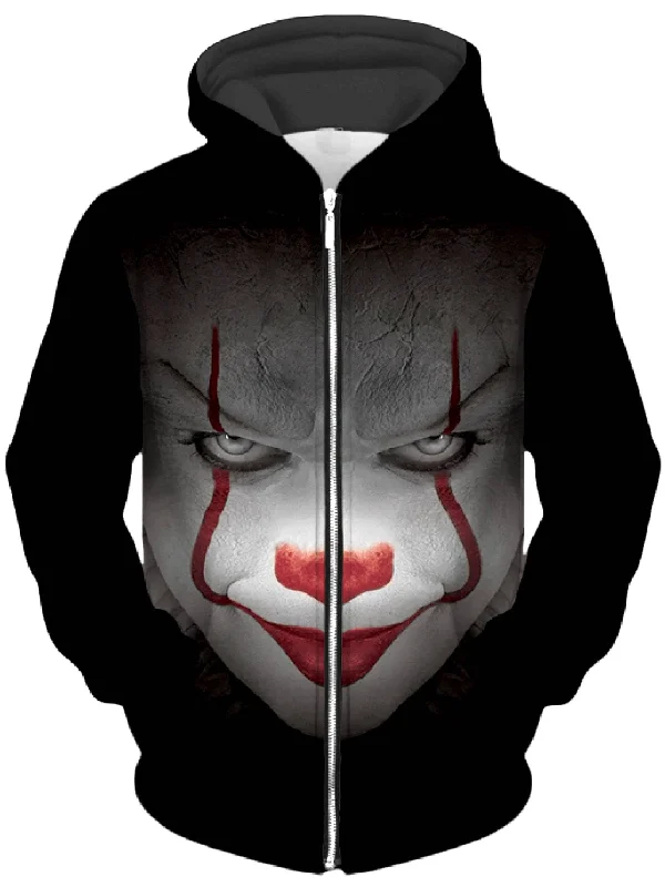 Casual Hoodies Pennywise Unisex Zip-Up Hoodie