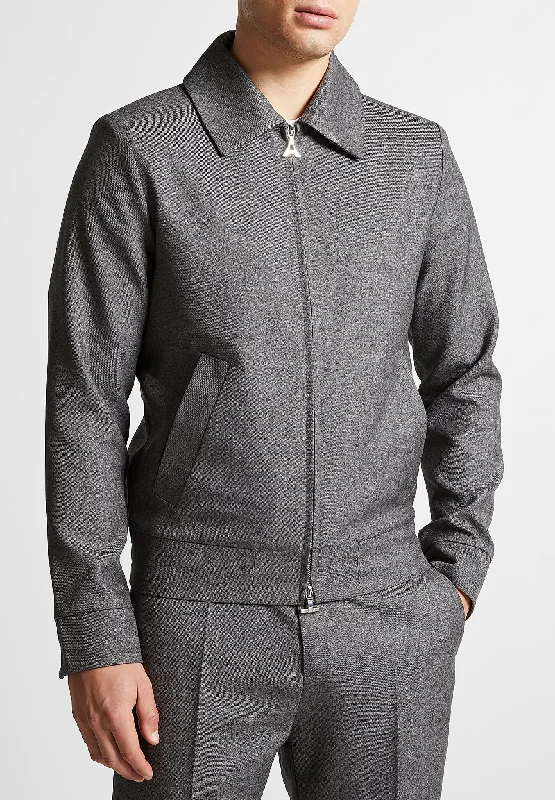 Light Jackets Tailored Harrington Jacket - Grey