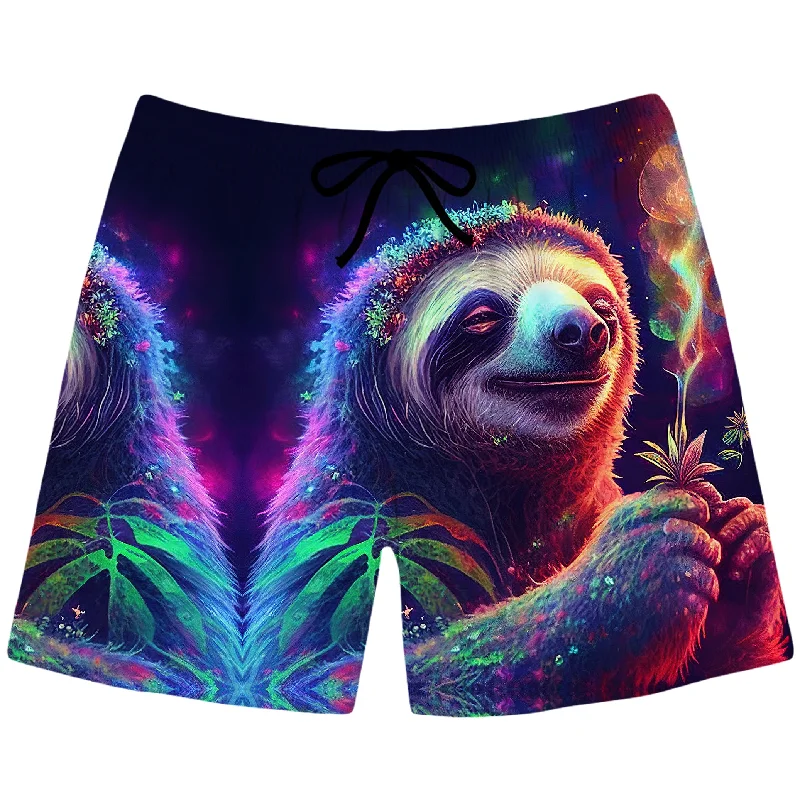 Winter Boots Chill Sloth Swim Trunks