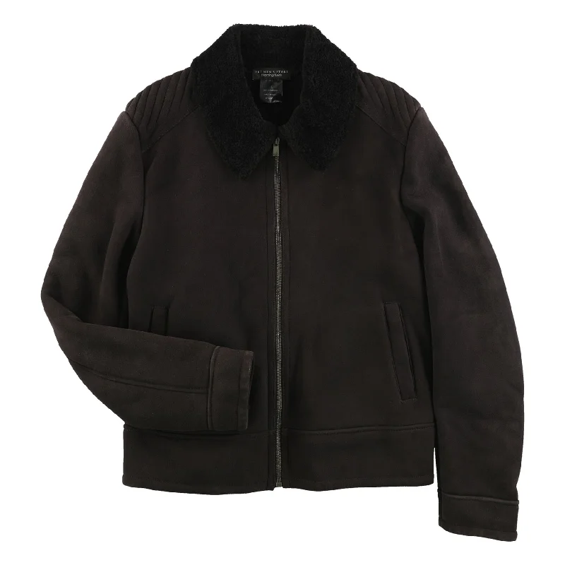 Layered Jackets The Men's Store Mens Lambs Skin Jacket, Brown, Large