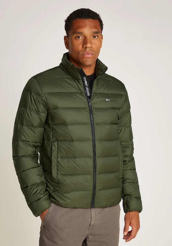 Street Shorts Tommy Jeans Lightweight Water Repellent Down Jacket, Fatigue Green