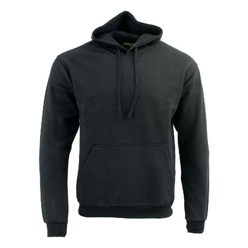 High-end Jackets Biker Clothing Co. BCC118027 Men's Classic Black Pullover Hoodie Sweater