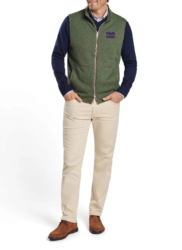 Printed Scarves Peter Millar Crown Sweater Custom Fleece Vests, Dark Olive