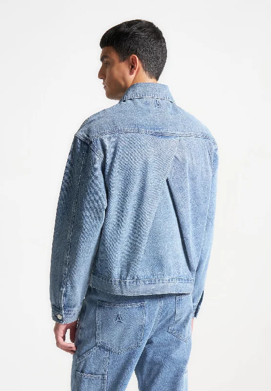 Bomber Jackets Contrast Stitch Carpenter Jacket - Mid Blue