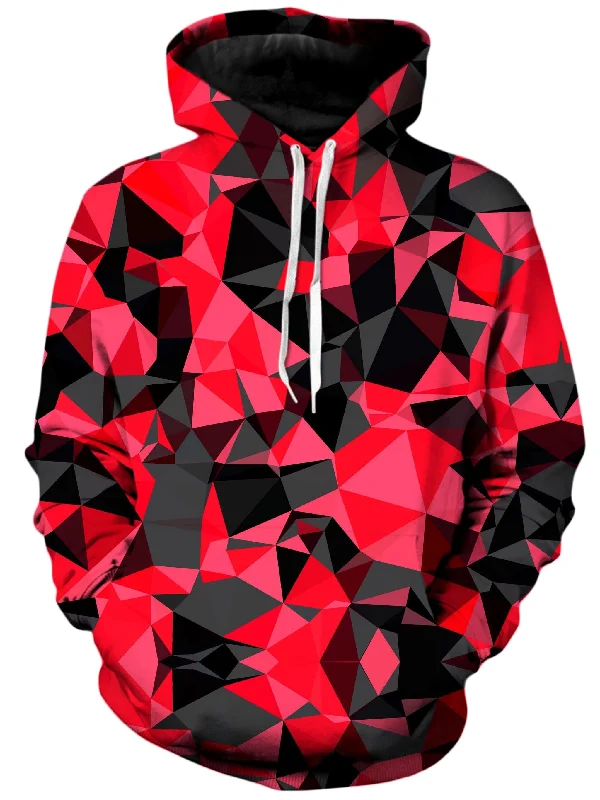 Bomber Jackets Red and Black Geo Unisex Hoodie