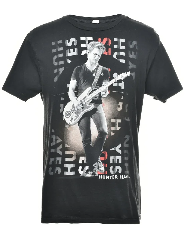 Streetwear Look Hunter Hayes Black Band T-shirt - L