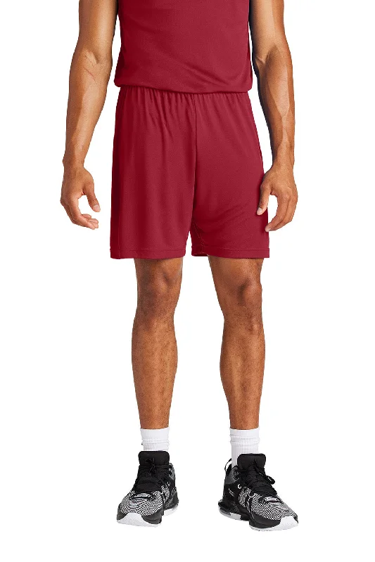 Classic Leather Sport-Tek Mens Moisture Wicking Competitor Athletic Shorts - Deep Red - New