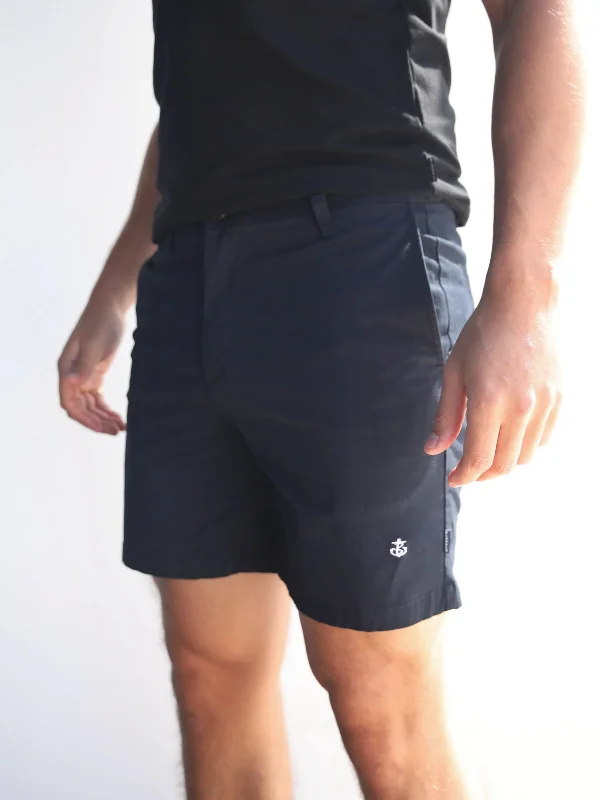 Printed Pants Stretch Chino Shorts - Navy