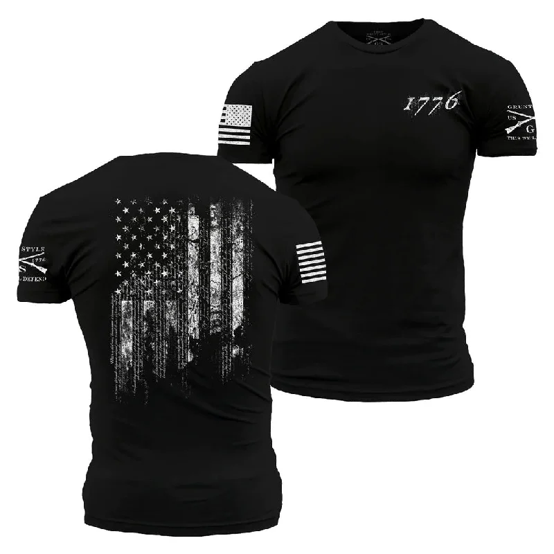 Streetwear Look 1776 Flag Tee - Black