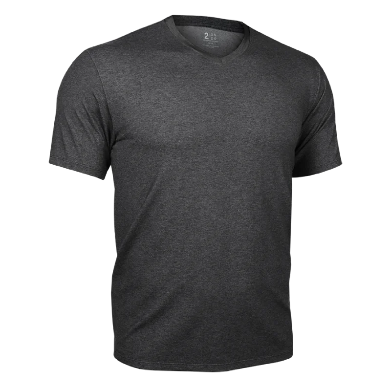 Slim Trousers 2UNDR Luxury V Neck Tee - CHARCOAL