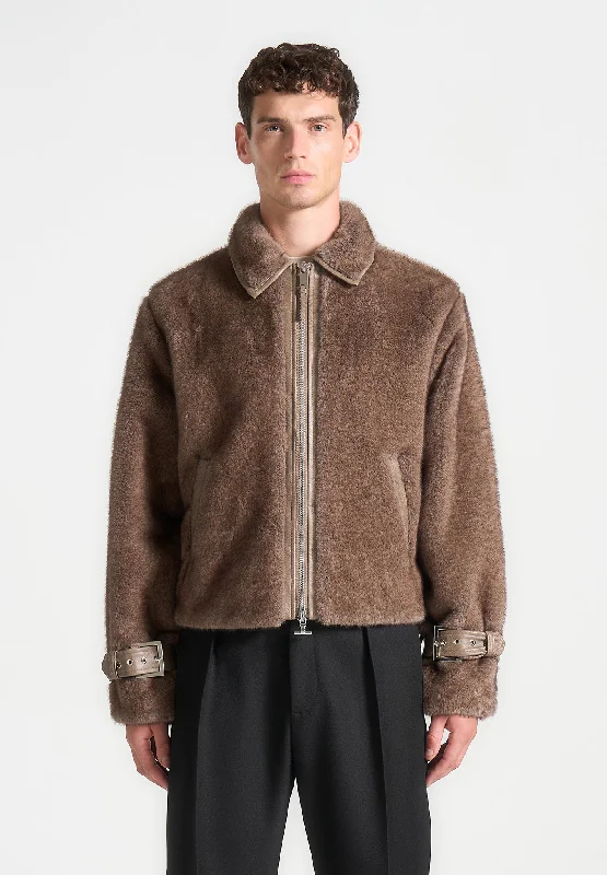 Casual Blazers Limited Edition Fur Jacket - Brown