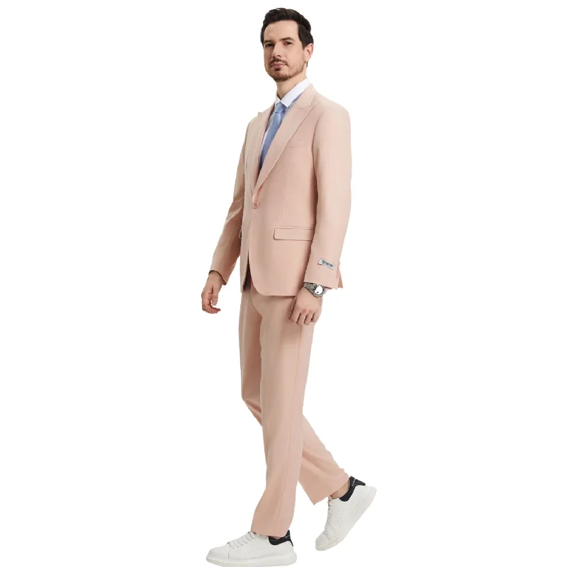 Stylish Blazers Maroonyx Collection: Stacy Adams Blush 3-Piece Suit