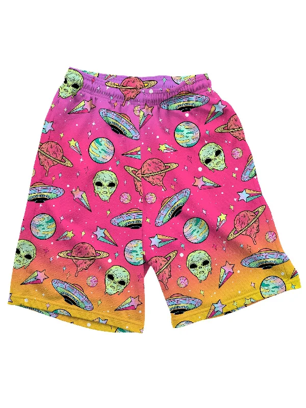 Designer Ties Neon Rainbow Space Drip Shorts