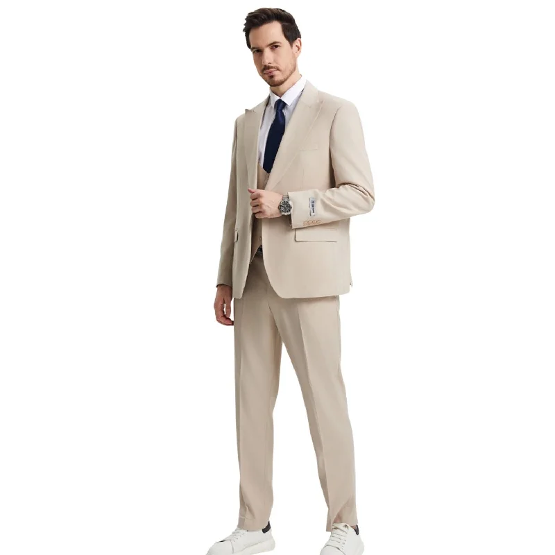 Stylish Sneakers Maroonyx Collection: Stacy Adams Tan 3-Piece Suit