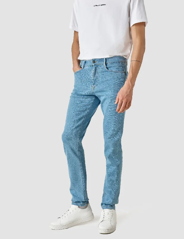 Street Denim Classic Jeans Slim Bright Blue