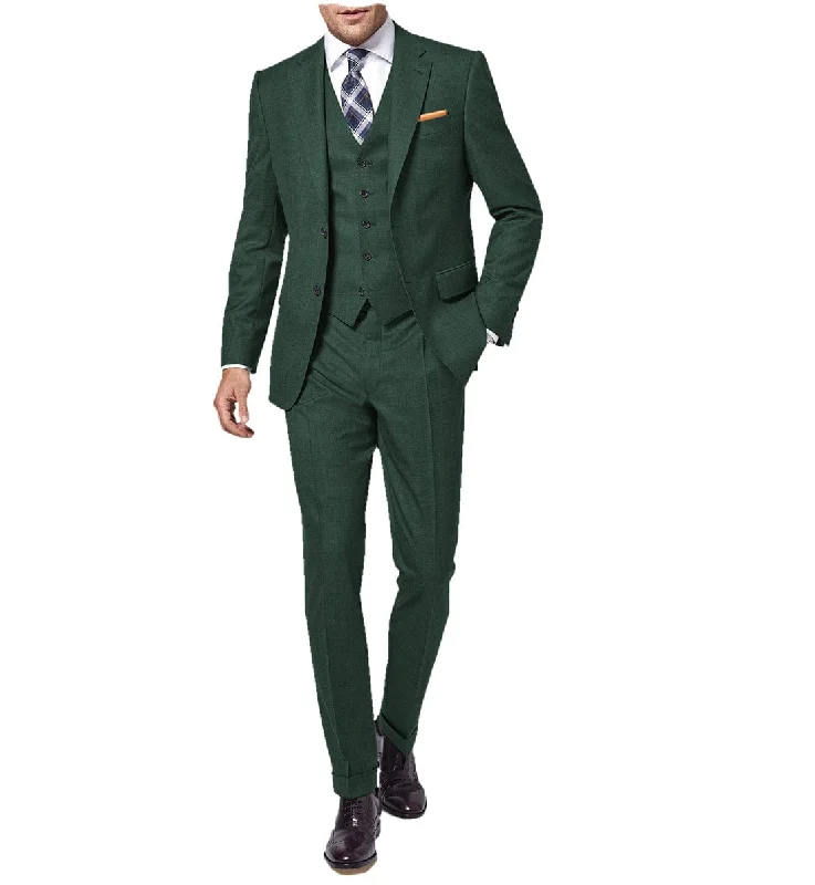 Sporty Look Formal Men's Regular Fashion Notch Lapel Blazer 3 Pieces (Blazer+Vest+Pants)