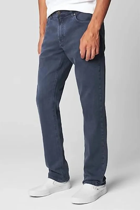 Leather Pants Men's Stanton Straight Fit Blue Steel Jeans