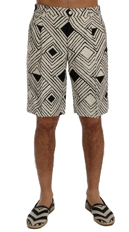 Urban Shirts Dolce & Gabbana Chic Striped Casual Shorts - Hemp & Linen Men's Blend