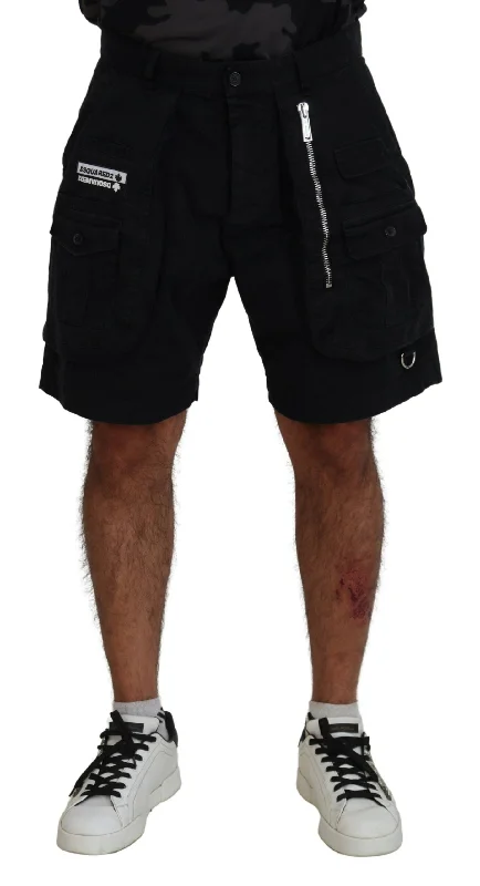 Military Jackets Dsqua²  Cotton Cargo Boxer Above Knee Men's Shorts