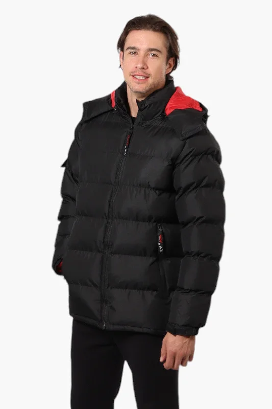 Military Jackets Canada Weather Gear Zip Pocket Bubble Bomber Jacket - Black