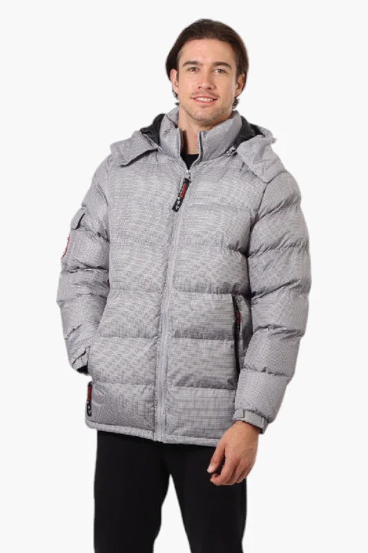 Trench Coats Canada Weather Gear Zip Pocket Bubble Bomber Jacket - Grey