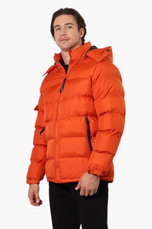 Chunky Sneakers Canada Weather Gear Zip Pocket Bubble Bomber Jacket - Orange