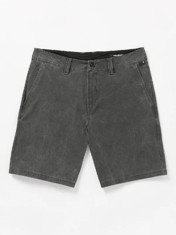 Denim Shirts Stone Faded Hybrid Shorts - Stealth