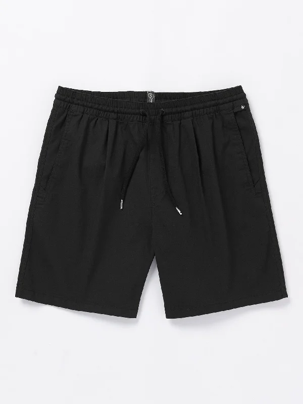 Modern Style Villa Rue Elastic Waist Shorts - Black