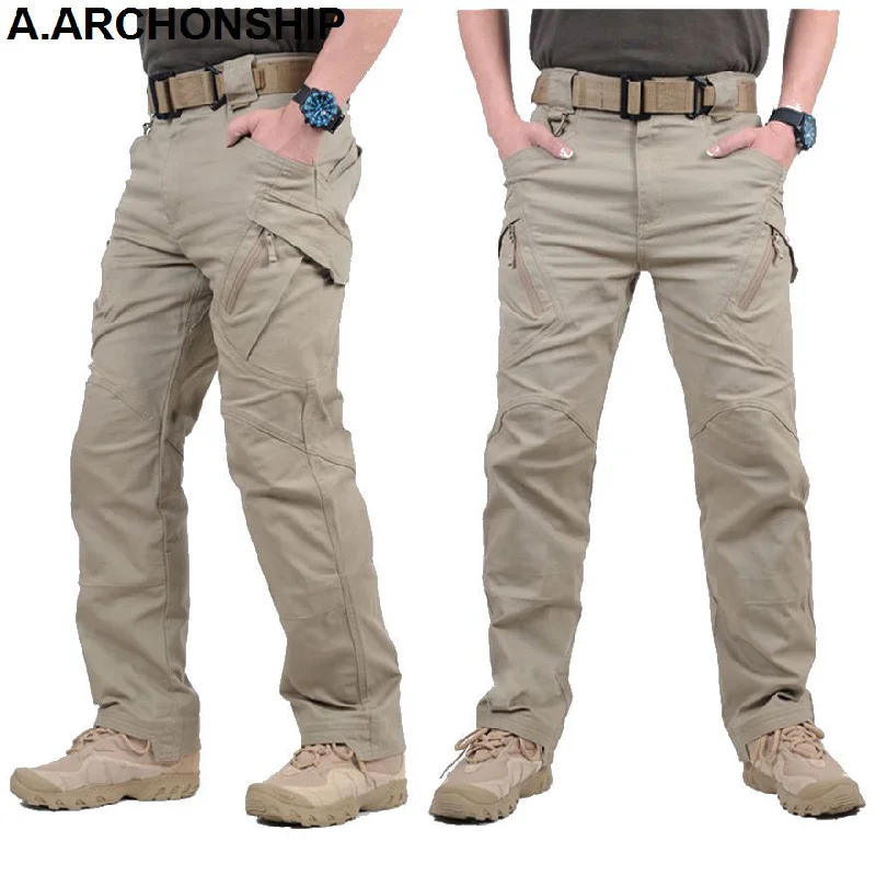 Light Jackets 2019 IX9 II Men Militar Tactical Pants Combat Trousers SWAT Army Military Pants Mens Cargo Outdoors Pants Casual Cotton Trousers