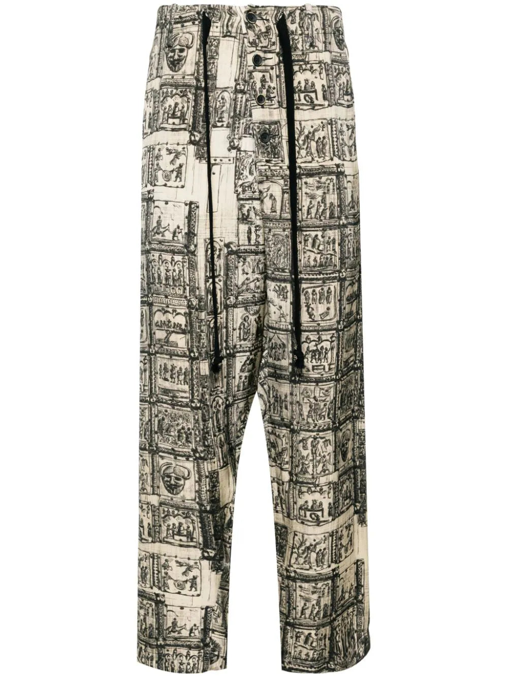 Urban Apparel Graphic-Print Straight-Leg Trousers