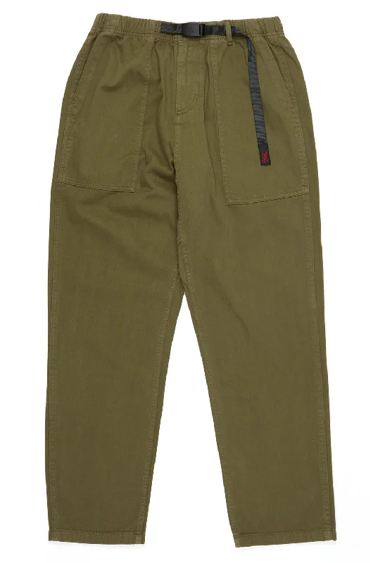 Retro Style Gramicci Loose Tapered Ridge Pants - Olive