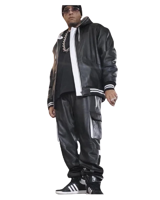 Trench Coats Mens Leather Sweat Suit