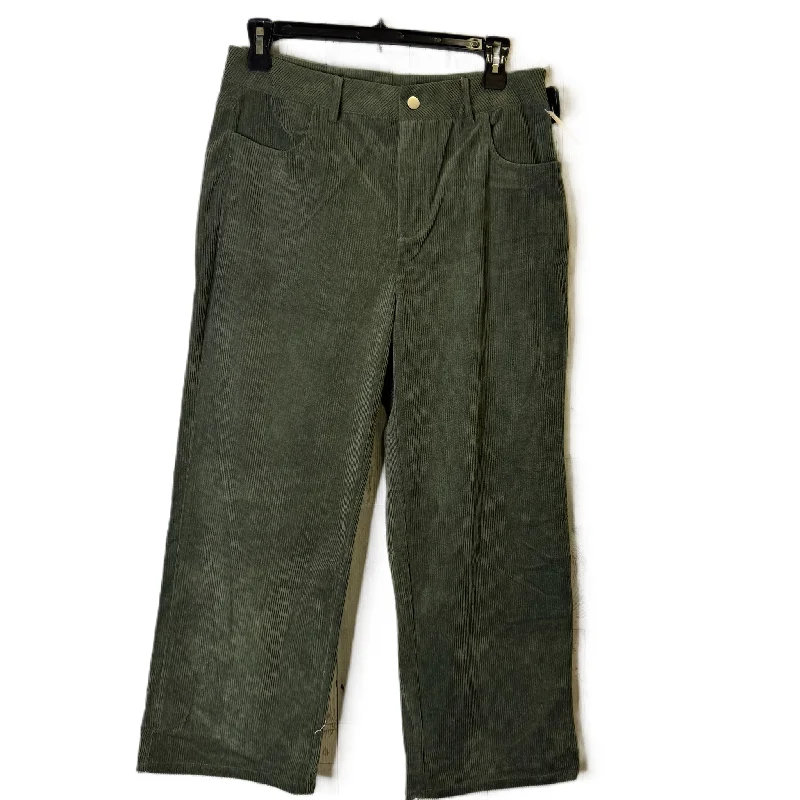 Everyday Wear Pants Corduroy By Pink Lily In Green, Size: L