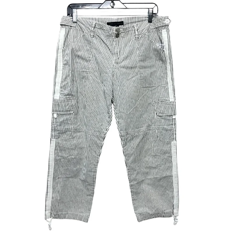 Sports Pants Pants Cropped By Anthropologie In Grey & White, Size: 8p